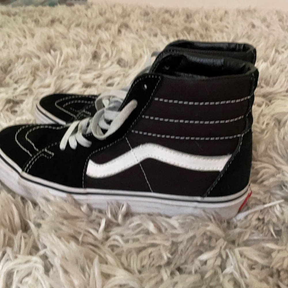 Black and white vans
